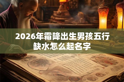 2026年霜降出生男孩五行缺水怎么起名字