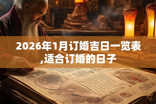 2026年1月订婚吉日一览表,适合订婚的日子 2026年1月订婚吉日一览表,适合订婚的日子