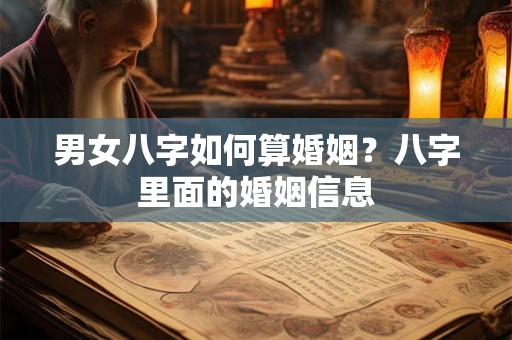 男女八字如何算婚姻？八字里面的婚姻信息