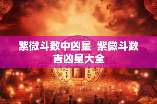 紫微斗数中凶星 紫微斗数吉凶星大全 紫微斗数中凶星 紫微斗数吉凶星大全