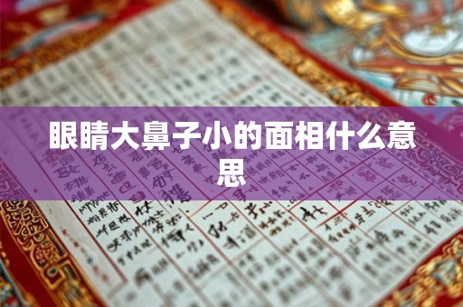 眼睛大鼻子小的面相什么意思
