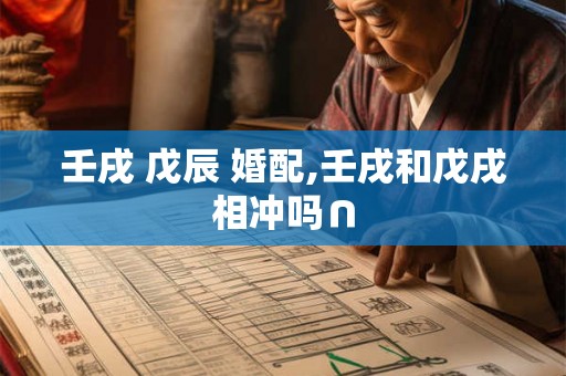 壬戌 戊辰 婚配,壬戌和戊戌相冲吗∩