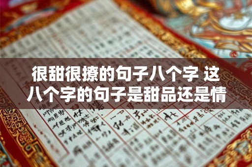 很甜很撩的句子八个字 这八个字的句子是甜品还是情话 很甜很撩的句子八个字 这八个字的句子是甜品还是情话