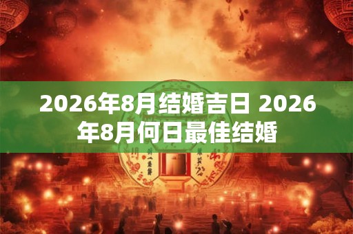 2026年8月结婚吉日 2026年8月何日最佳结婚