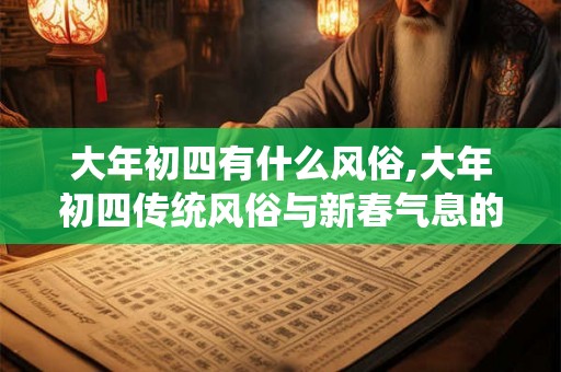 大年初四有什么风俗,大年初四传统风俗与新春气息的交织