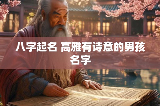 八字起名 高雅有诗意的男孩名字