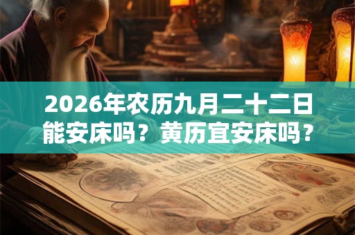 2026年农历九月二十二日能安床吗？黄历宜安床吗？