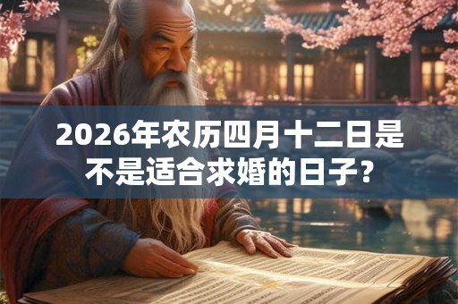 2026年农历四月十二日是不是适合求婚的日子? 2026年农历四月十二日是不是适合求婚的日子?