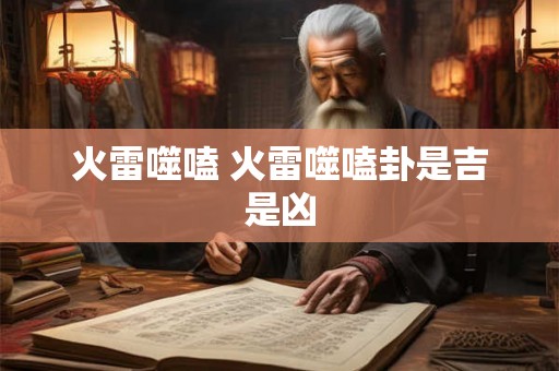 火雷噬嗑 火雷噬嗑卦是吉是凶