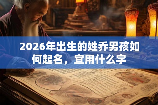 2026年出生的姓乔男孩如何起名，宜用什么字