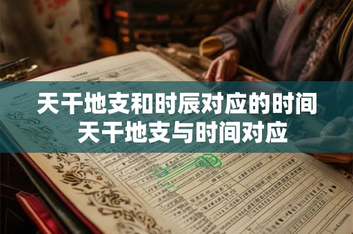 天干地支和时辰对应的时间  天干地支与时间对应