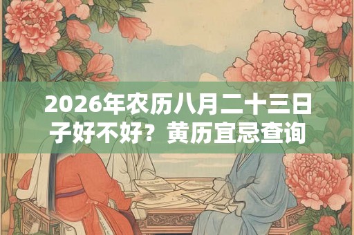 2026年农历八月二十三日子好不好？黄历宜忌查询