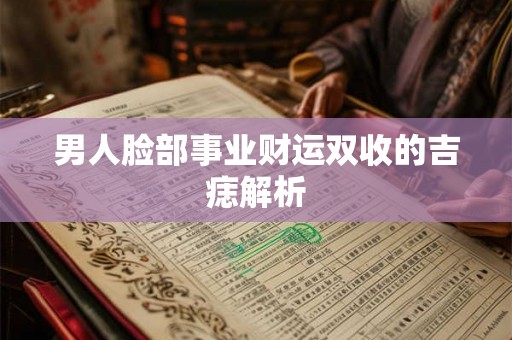 男人脸部事业财运双收的吉痣解析
