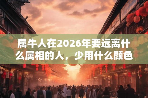 属牛人在2026年要远离什么属相的人,少用什么颜色? 属牛人在2026年要远离什么属相的人,少用什么颜色?