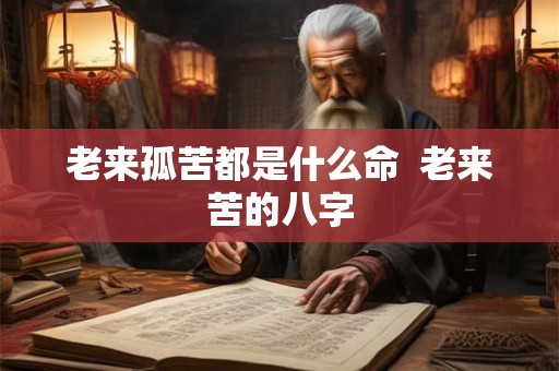 老来孤苦都是什么命  老来苦的八字