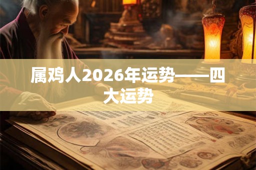 属鸡人2026年运势——四大运势