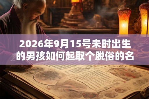 2026年9月15号未时出生的男孩如何起取个脱俗的名字