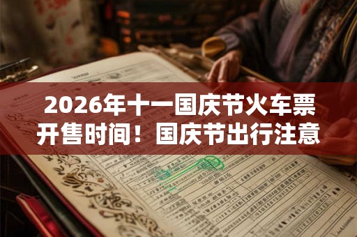 2026年十一国庆节火车票开售时间！国庆节出行注意事项！