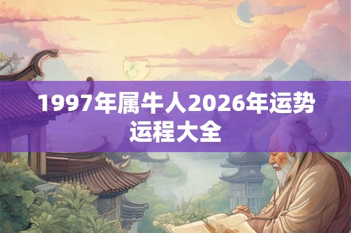 1997年属牛人2026年运势运程大全