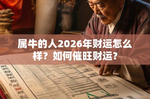 属牛的人2026年财运怎么样？如何催旺财运？