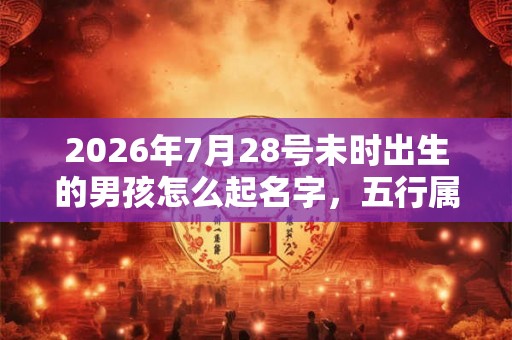 2026年7月28号未时出生的男孩怎么起名字，五行属什么