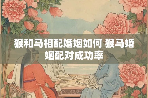 猴和马相配婚姻如何 猴马婚姻配对成功率 猴和马相配婚姻如何 猴马婚姻配对成功率