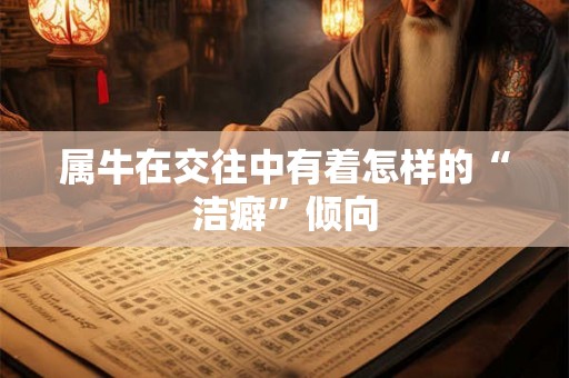 属牛在交往中有着怎样的“洁癖”倾向 属牛在交往中有着怎样的“洁癖”倾向