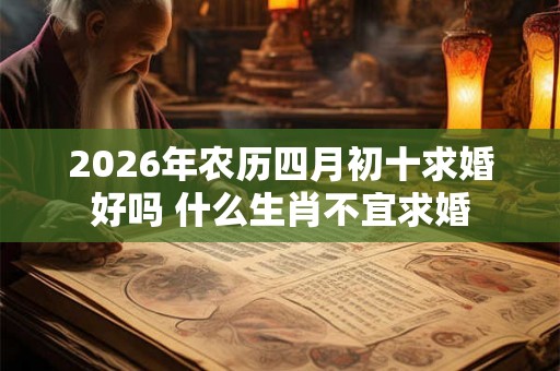 2026年农历四月初十求婚好吗 什么生肖不宜求婚