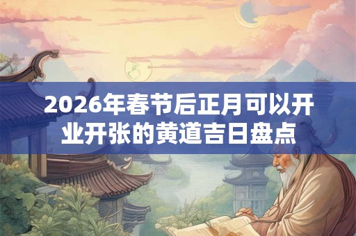 2026年春节后正月可以开业开张的黄道吉日盘点