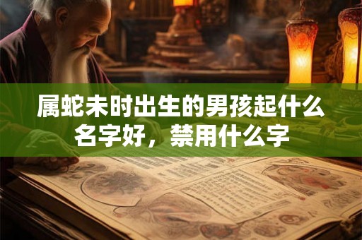 属蛇未时出生的男孩起什么名字好，禁用什么字