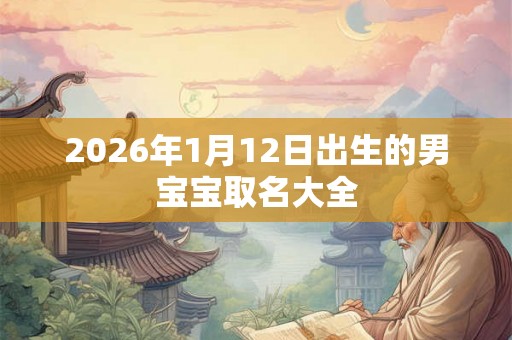 2026年1月12日出生的男宝宝取名大全 2026年1月12日出生的男宝宝取名大全