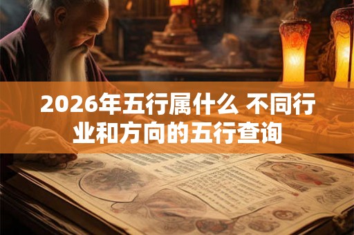2026年五行属什么 不同行业和方向的五行查询