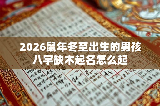 2026鼠年冬至出生的男孩八字缺木起名怎么起
