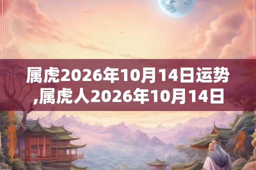 属虎2026年10月14日运势,属虎人2026年10月14日财运,生肖虎2026年10月14日运势