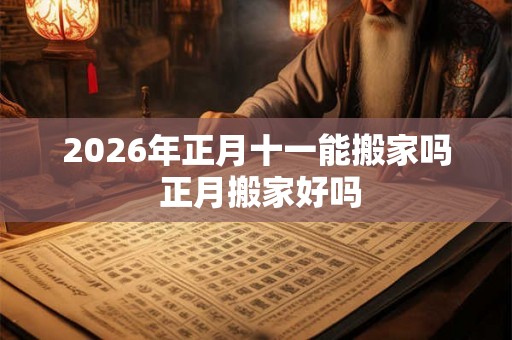 2026年正月十一能搬家吗 正月搬家好吗