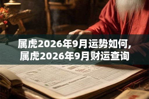 属虎2026年9月运势如何,属虎2026年9月财运查询