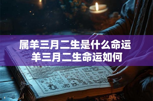 属羊三月二生是什么命运 羊三月二生命运如何