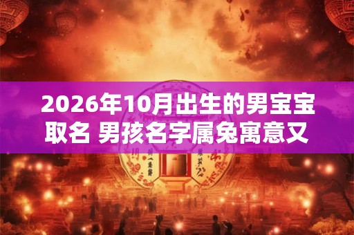 2026年10月出生的男宝宝取名 男孩名字属兔寓意又好