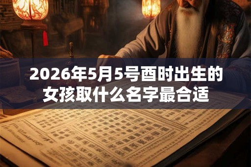 2026年5月5号酉时出生的女孩取什么名字最合适