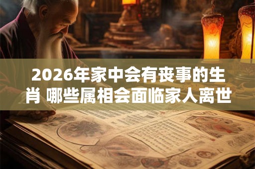 2026年家中会有丧事的生肖 哪些属相会面临家人离世