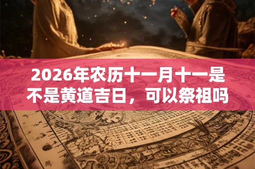2026年农历十一月十一是不是黄道吉日，可以祭祖吗？
