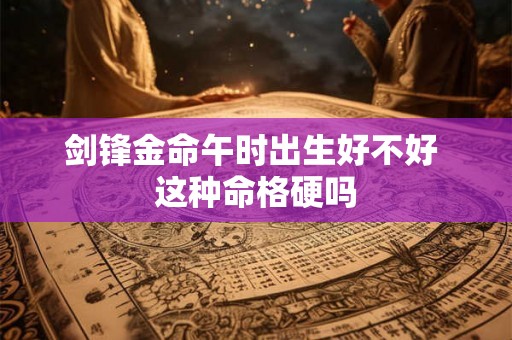 剑锋金命午时出生好不好 这种命格硬吗