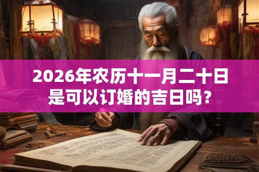 2026年农历十一月二十日是可以订婚的吉日吗？