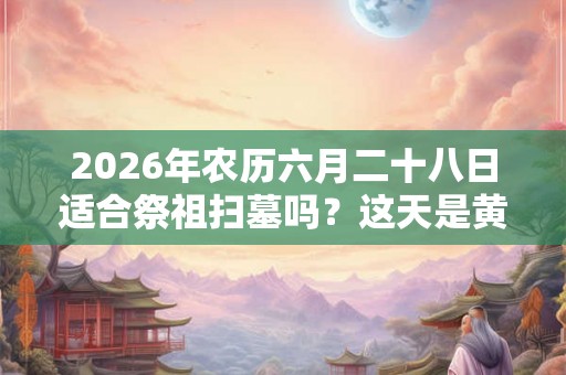 2026年农历六月二十八日适合祭祖扫墓吗？这天是黄道吉日吗？