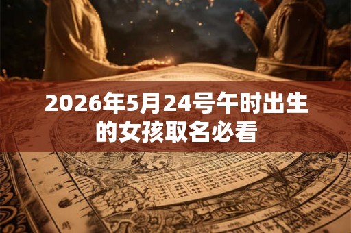 2026年5月24号午时出生的女孩取名必看