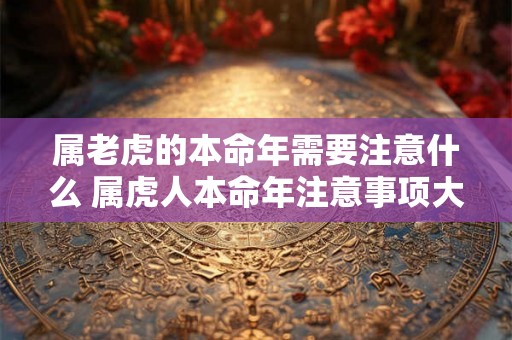 属老虎的本命年需要注意什么 属虎人本命年注意事项大全