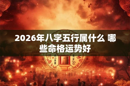 2026年八字五行属什么 哪些命格运势好