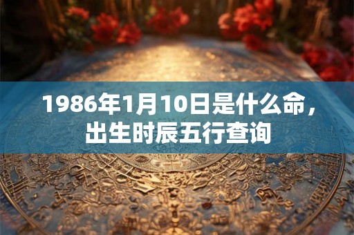 1986年1月10日是什么命，出生时辰五行查询