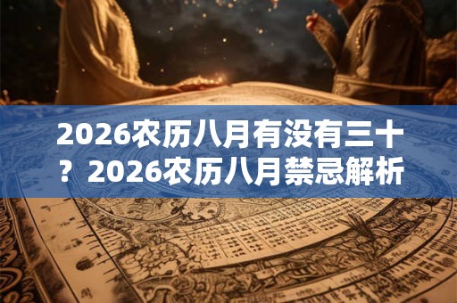 2026农历八月有没有三十？2026农历八月禁忌解析