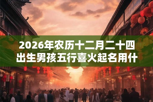 2026年农历十二月二十四出生男孩五行喜火起名用什么字 2026年农历十二月二十四出生男孩五行喜火起名用什么字